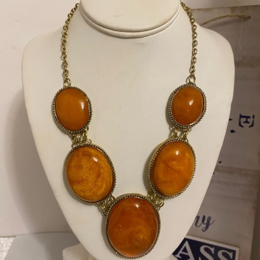 COPY - Statement African pendant ,BLUE Minimalist Golden Hypoallergenic Necklace